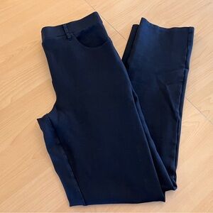 Quince Ultra Stretch Ponte Straight Leg Pocket Pant Size Medium Black
